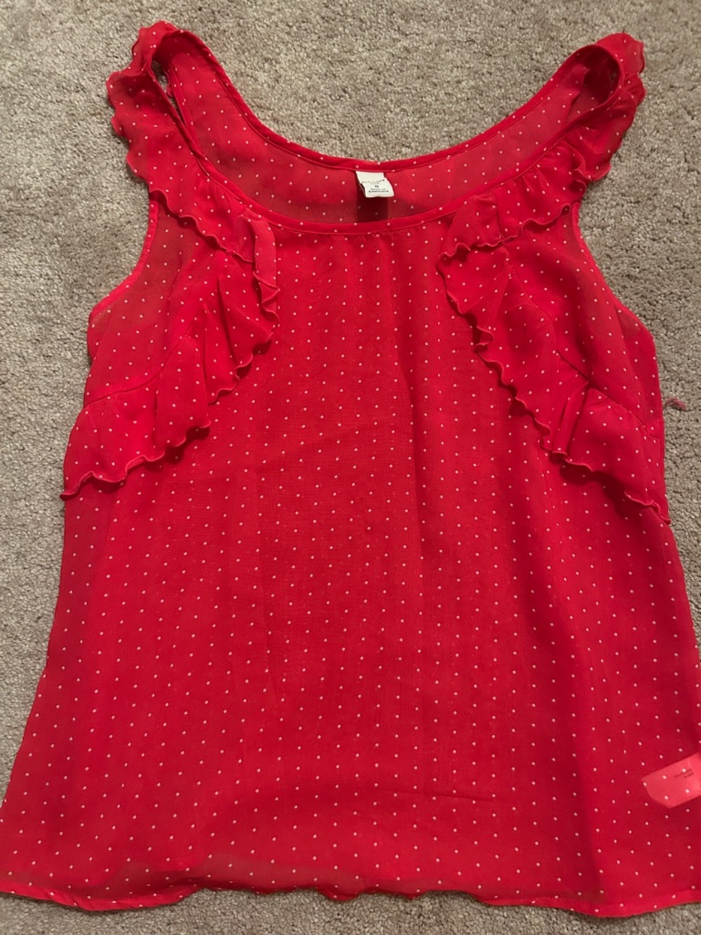 Old Navy Red Polka Dot Tank Top